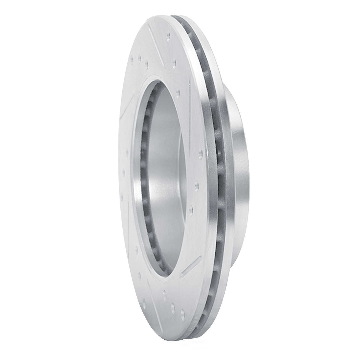 Dynamic Friction Company 631-67042L DFC Brake Rotor - Drilled And Slotted - Silver
