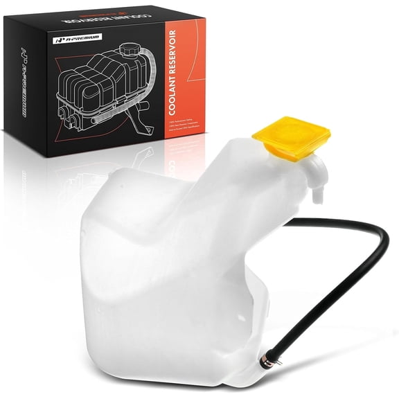 A-Premium Engine Coolant Overflow Recovery Reservoir Tank [W/Cap & Tubing] Compatible with Dodge Ram 2500 2004-2009, Ram 3500 2004-2009 - Only fit [6Cyl 5.9L], Replace# 55056493AB, 55056493AA
