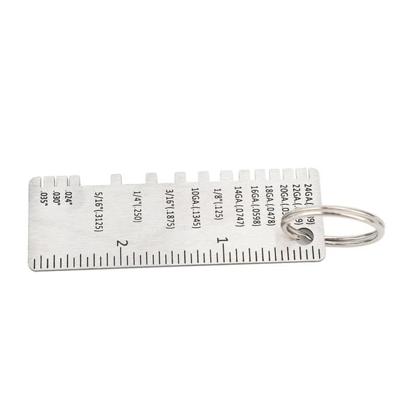 Metal Sheet Measurement Gauges, Metal Sheet Gauges Rugged Clear Scale Multifunctional Portable 2PCS Abrasion Proof with Storage Bag for Shipbuilding