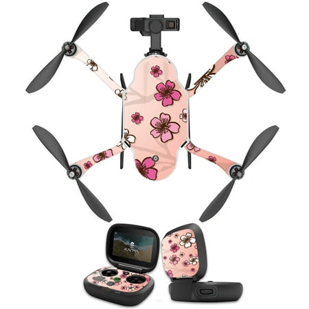 Cherry Headphone - MightySkins Protective Vinyl Skin Decal for GoPro Karma Drone headphones wrap cover sticker skins Cherry Blossom