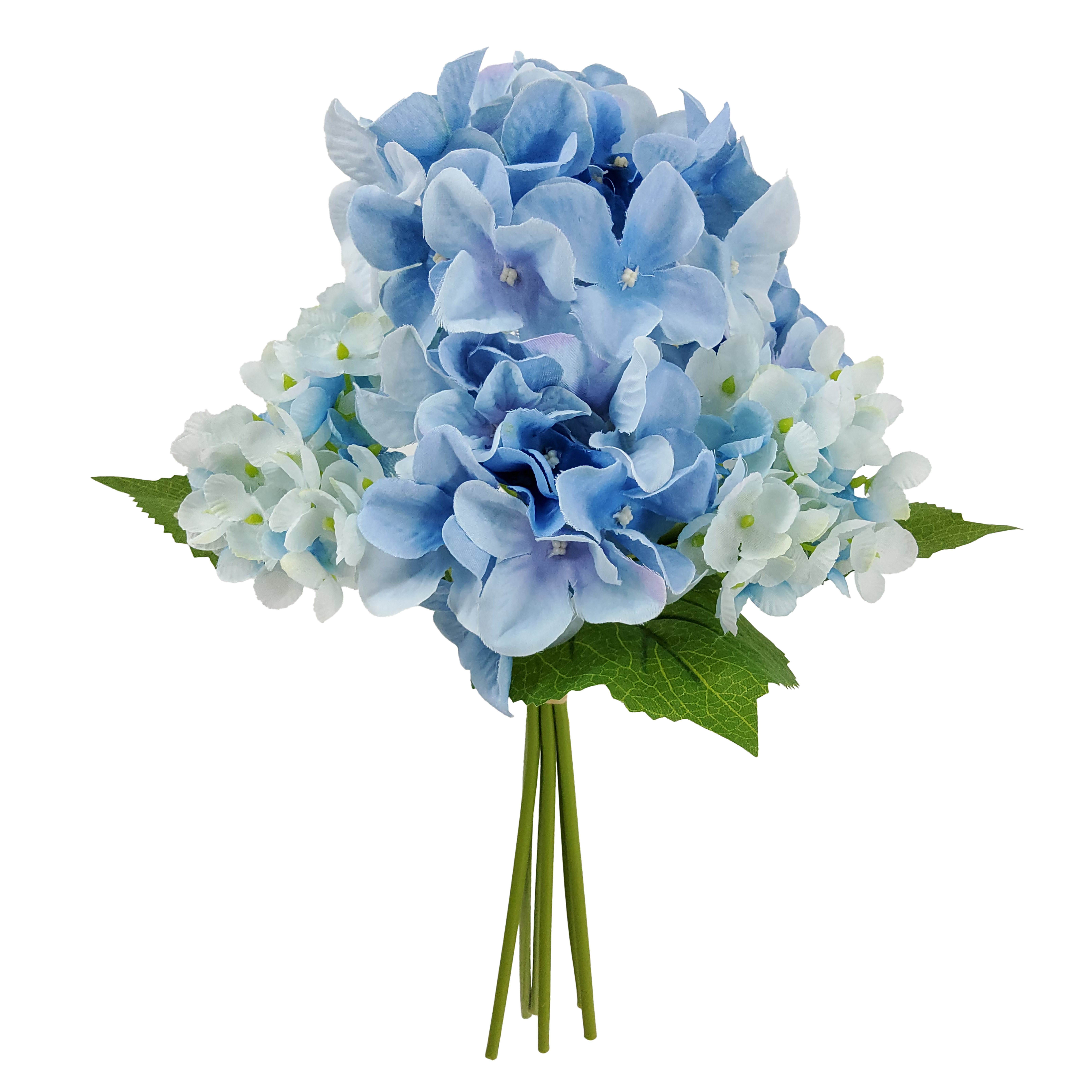 Mainstays 15in Indoor Artificial Hydrangea Bundle, Blue Color