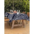 thumbnail image 3 of Outdoor Tablecloth with Umbrella Hole for Patio/Picnic/Party/Camping, Navy Blue Coastal Waterproof Table Cloth Rectangle Table Cover Washable, Starfish Coral Summer Beach Ocean (60"x 120"), 3 of 8