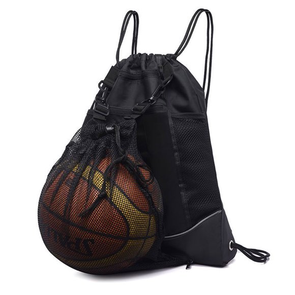 WIFKLSIIPG Backpack Strap Pocket Draw Rope Backpack Men's and Women's Outdoor Basketball Football Training Bag Riding Bag Net Bag