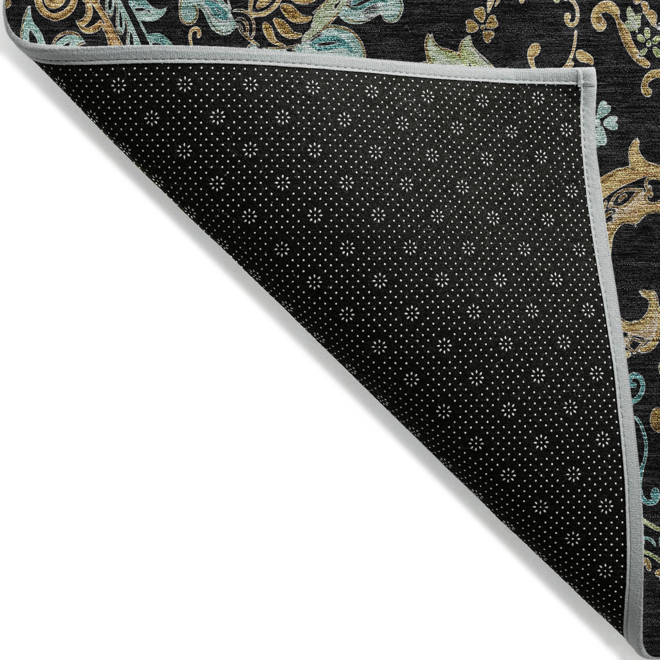 Addison Rugs Chantille Indoor/Outdoor Transitional Paisley Black Washable Rectangle Rug, 3' x 5'