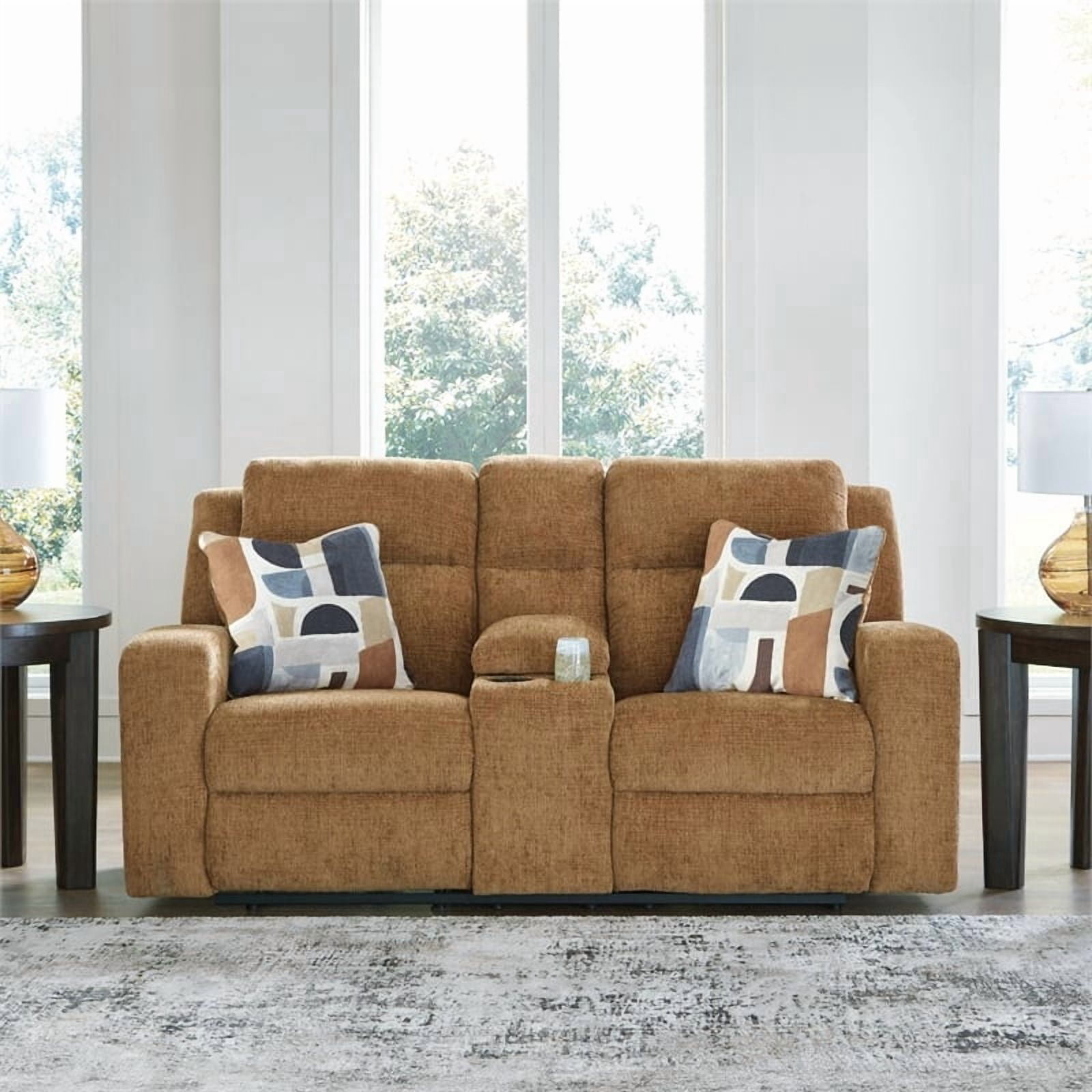 Signature Design by Ashley Furniture Kanlow Brown Reclining Loveseat