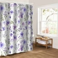 thumbnail image 5 of Purple Spring Floral Bathroom Curtain 72 Inch Shower Stall Curtain with Hooks, Pastoral Botanical Watercolor Waterproof Polyester Bath Curtain Washable Bathtub Curtain 36''x 72'', 5 of 6