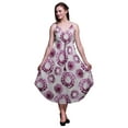 thumbnail image 1 of Bimba Robe Midi Bohème Sans Manches Imprimée Teinture sur Nœuds pour Femmes - Moyen, 1 of 1