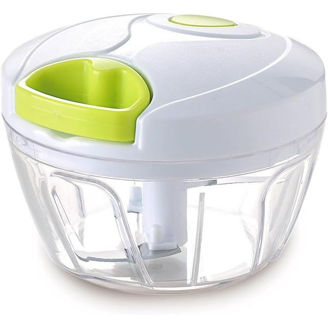 Picadora manual de alimentos, procesador de alimentos manual, cortador de verduras, picadora manual, picadora de verduras, cortador de cebollas para frutas vegetales (blanco)