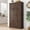 Brown, variant on ChVans 71" Tall Farmhouse Kitchen Pantry Storage Cabinet, 5 Layers Freestanding Cupboard with Adjustable Shelves & Load-Bearing Steel Pipe & 4 Barn Doors for Kitchen, Dining Room, Living Room, White