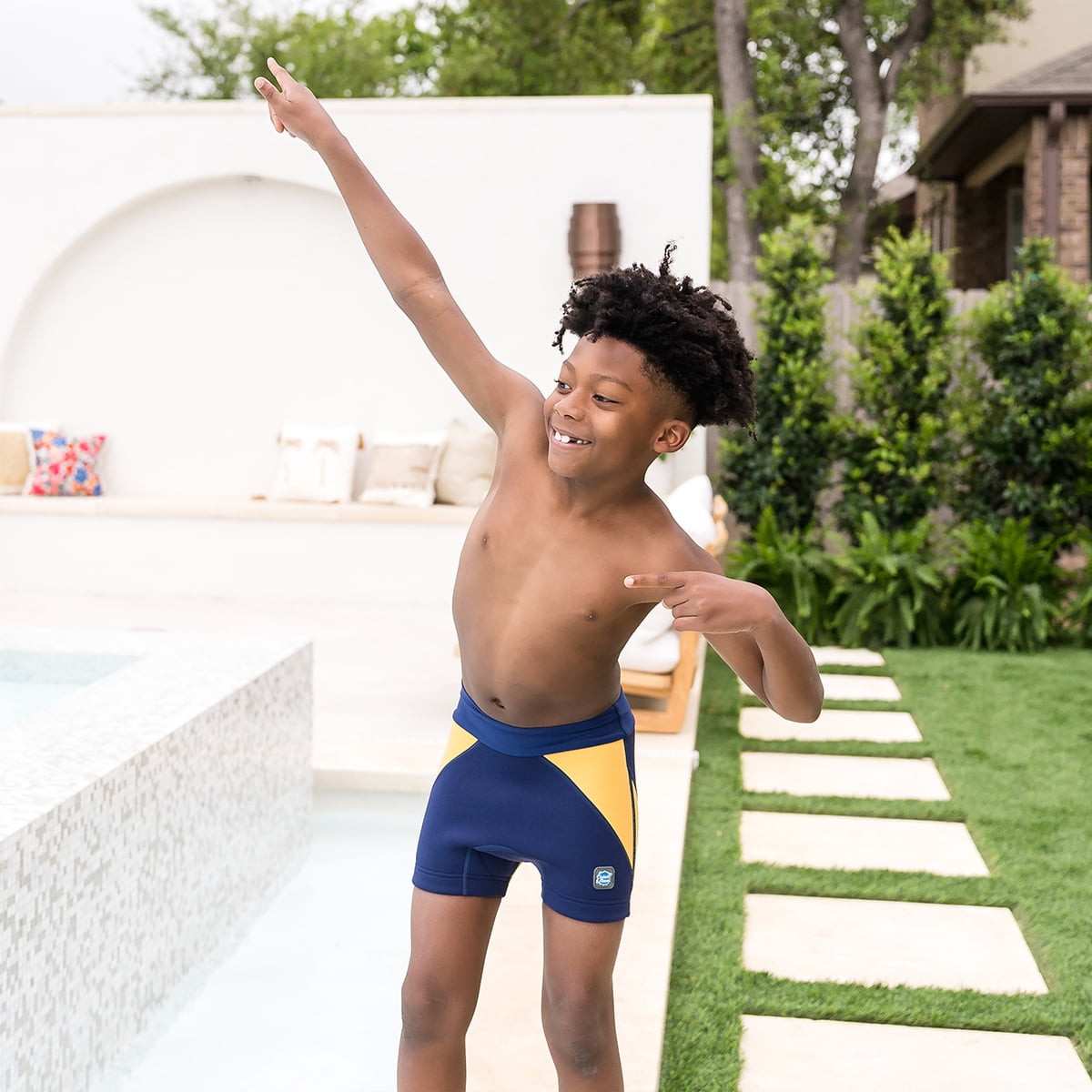 Splash About Toddler Jammers Swim Diaper, Navy & Yellow 2-3 Years