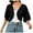 Black, variant on Casual Loose Short-Sleeve Cropped Cardigan for Women– Lightweight Solid Summer Cover-up Sheer Cardigans for Dress Flattering Fit & Versatile Style