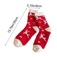 thumbnail image 2 of Bwiyojiz Home Decor Christmas Decorations Decoration Count 2pcs Fuzzy Socks Women's Cute Plushy Stockings Warm-Foot Corals Fleece Sleep Non-Shedding Floor, Gifts for Sister, Multicolor, 2 of 6