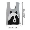 thumbnail image 4 of Unique Bargains 1 Pc Knitted Wrist Bag Cute Animal Gift Bag Gray, 4 of 5