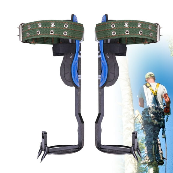 Soumake Tree Climbing Spikes Set Steel Tree Climbing Spurs Gaffs Kit High-Temperature Hardened Tree Climber Kit for Tree Work