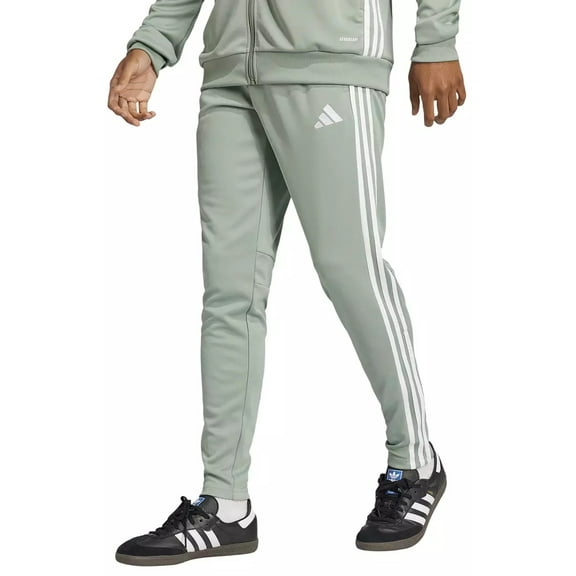 adidas Men's Tiro 25 Essentials Track Pants (Silver Green/White, Large, L)