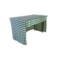 thumbnail image 1 of LA Linen - Mantel de salón a cuadros con espalda abierta, 72 por 30 por 30 pulgadas, verde / blanco LA Linen TCcheck_OB_fit_72x30x30_HunterGreenK20, 1 of 1