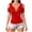 Red T-Shirts, variant on Womens Chains V-Neck T-Shirts Cold Shoulder Short Sleeve Tops Summer Trendy Party Club Blouses Black S