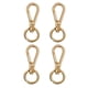 thumbnail image 3 of Paquete de 4 ganchos de mosquetón con ojales giratorios, clips, ganchos de hardware para bolsos, Oro, 3 of 9