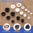 thumbnail image 3 of Grommets de Caucho de Silicona Uxcell, 22 Pcs Agujero de Perforación de 1/4" (6mm), Gasket de Caucho de Sombrero Superior de 3/16" (4mm) para Cableado de Sistema de Riego Cortafuegos, Negro, 3 of 5
