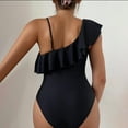 thumbnail image 6 of Lopeceal Women Ruffles Flounce One Piece Swimsuit Sexy Deep V Neck Plunge Bathing Suit Monokini with Belt, 6 of 8