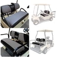 thumbnail image 4 of 10L0L Golf Cart Front + Rear Seat Cover Set for EZGO TXT RXV & Club Car DS 4 Passenger Models,Breathable Washable Polyester Mesh Cloth Seat Cover-Gray Black (S+XS), 4 of 9