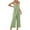 Green, variant on Jumpsuits for Women Casual Sexy Deep V-Neck Backless Rompers Sleeveless Solid Color Loose Young Miss Suspender Wide Leg Overalls
