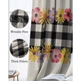 thumbnail image 3 of Colorful Flowers Blackout Curtains for Bedroom Living Room Darkening Curtains 90 Inch Spring Floral Elegant Pastoral Rustic Black Out Window Curtain Privacy Window Treatment Grommet Drapes 52"x90"x2, 3 of 9