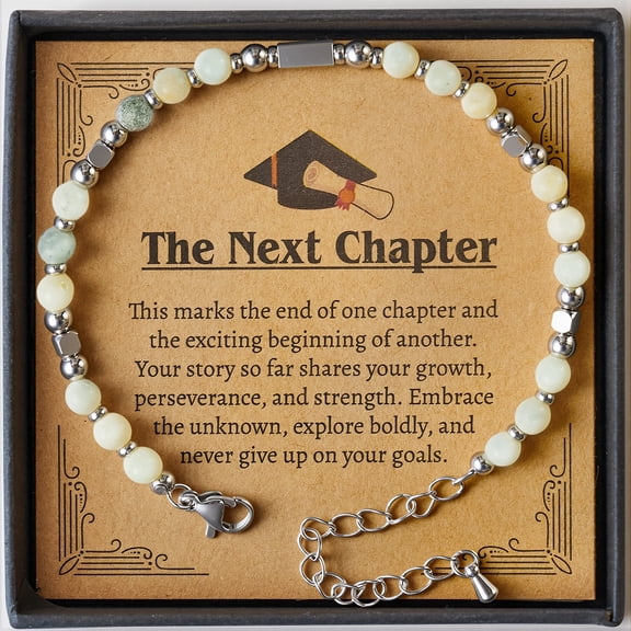 Joyfy Graduation Bracelet 2026, Graduation Gifts with Greeting Card and Gift Box, Inspirational Gifts for Women Her, High School College Classmates, Graduation Gifts (Suitable for 14 Years Above)