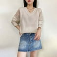 thumbnail image 2 of Sweater for Women, V Neck Sweaters for Women, Lightweight Knit Pullover Top, Long Sleeve Casual Fall Top for Everyday Style and Wear, 2 of 4