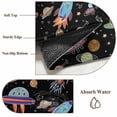 thumbnail image 6 of Cute Black Space Area Rugs 5'x8', Washable Small Throw Rugs for Classroom Bedroom, Star Cartoon Spaceship Planet Indoor Outdoor Rug Non-Slip Low Pile Carpet Runner Reversible Floor Mats, 6 of 8