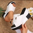 thumbnail image 5 of Dakaela Leather Wedge Sandals for Women Orthopedic Wedge Platform Slip on Slides 2026 Arch Support Summer Dressy Walking Shoes Size 6-10, 5 of 9