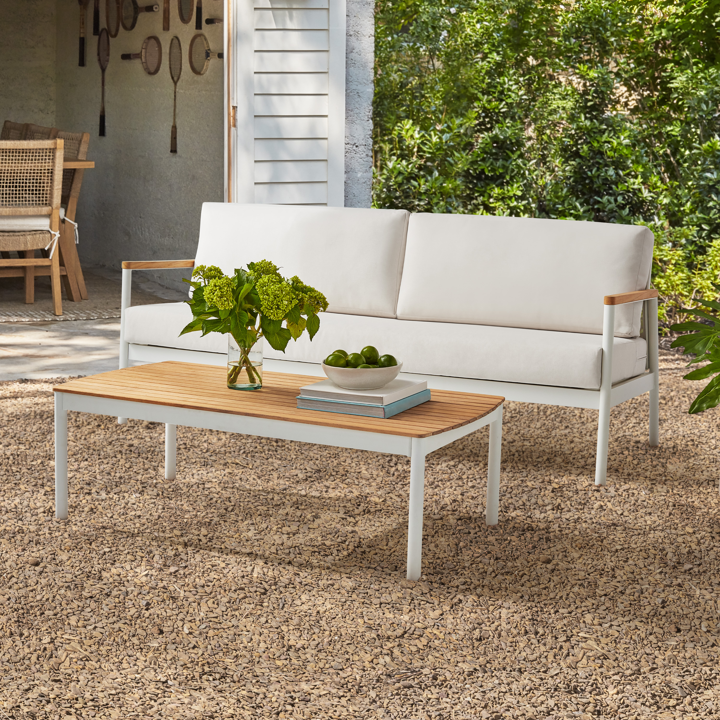 Better Homes & Gardens Wellsley 2-Piece Aluminum Outdoor Sofa & Table Set by Dave & Jenny Marrs - image 2 of 9