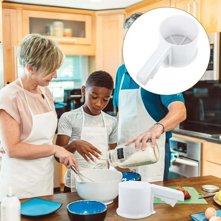 

WHAMVOX Flour Strainer Sieve Semi-automatic Sifter Sugar Powder