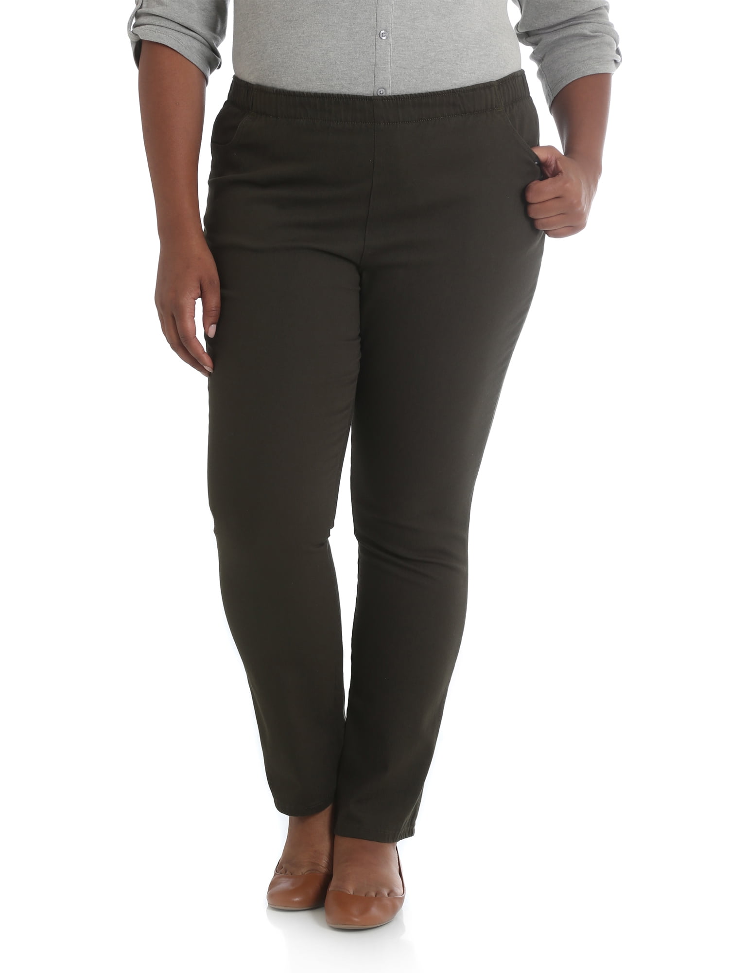Chic Women's Plus Stretch Twill Pull On Pant