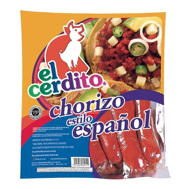 Chorizo El Cerdito estilo español por kilo