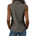thumbnail image 5 of Otntypg Women’s Wrap V Neck Tank Top Dressy Summer Sleeveless Side Bowknot Tie Tunic Blouse Lightweight Loose Fit Casual Beach Vacation Tees Blouse, 5 of 7