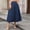 *Dark Blue, variant on ClodeEU Women's High Waist A Line Denim Skirt,Casual Elastic Waist Midi Jean Skirt Dark Blue,Women's Plus L
