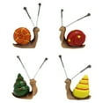 thumbnail image 3 of Caracoles Lindos Accesorios De Jardín De Hadas De Resina Figuras De Caracoles En Miniatura 4 Piezas, 3 of 4