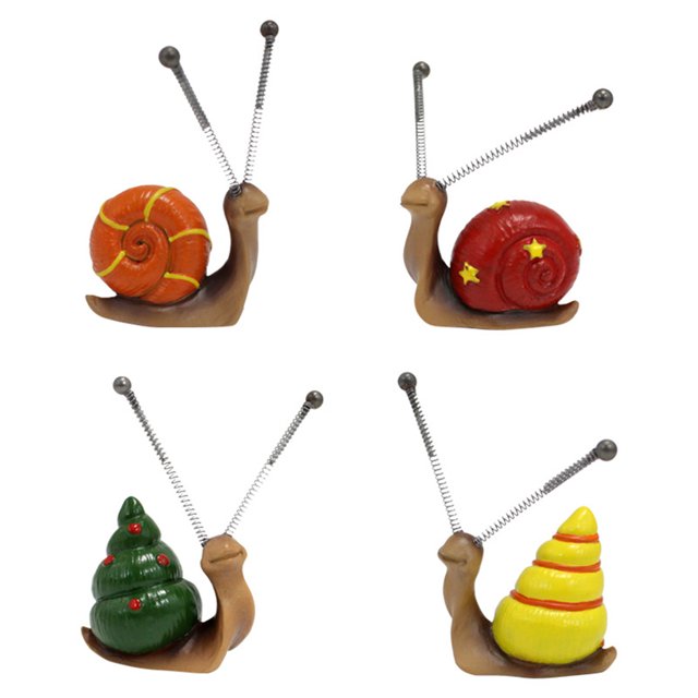 4 Uds microadorno para paisajismo suministros de jardín de hadas figuritas de caracol en miniatura