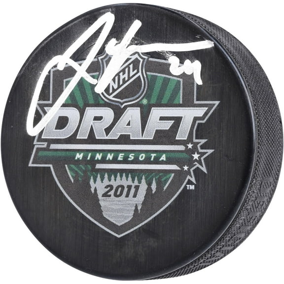 Jamie Oleksiak Seattle Kraken Autographed 2011 NHL Draft Logo Hockey Puck - Fanatics Authentic Certified