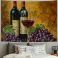 thumbnail image 2 of Orinice Grapes Wine Glasses Tapestry Wall Hanging Unique Style Graphic Tapestries Home Wall Decor Art for Living Room Bedroom Apartment Farmhouse Dorm Decorations 40x60inch, 2 of 6