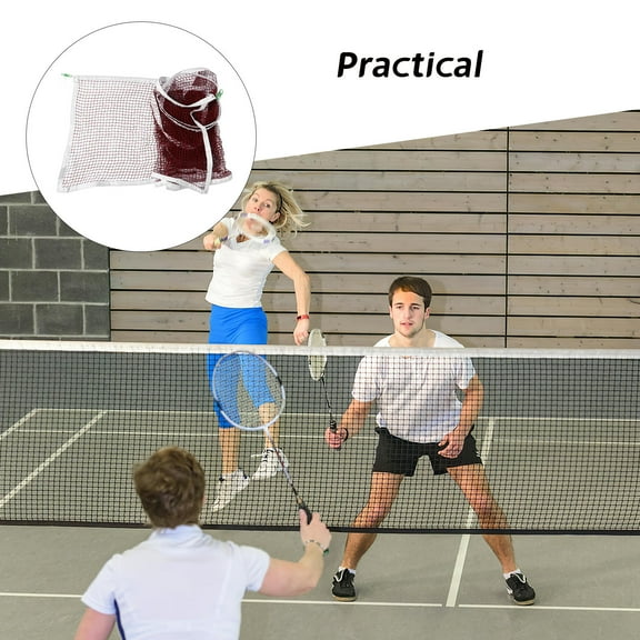 TABLZONE Easy to Install Red Badminton Net Made from Durable Polyester for Multi Sport Use