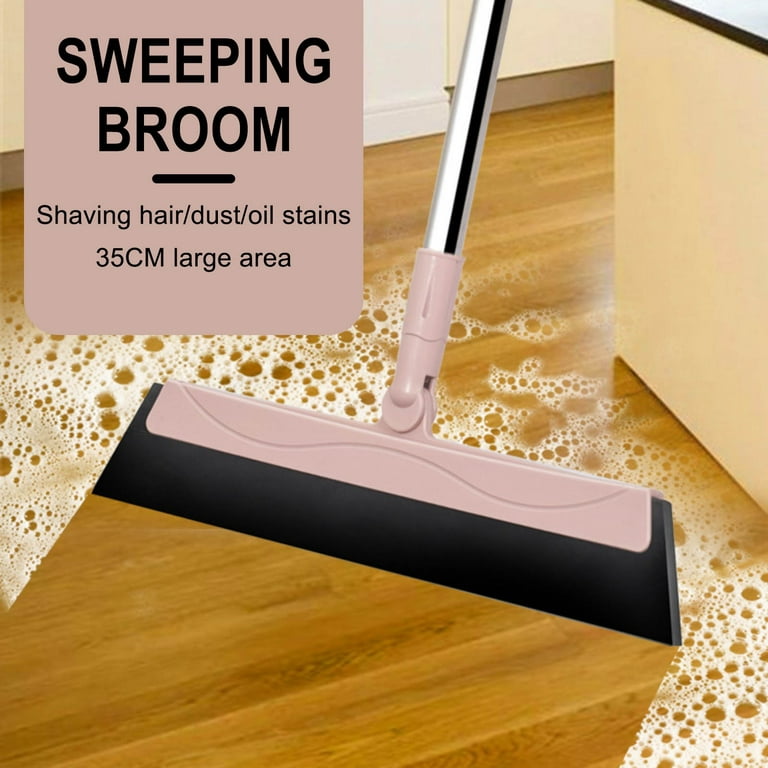 Moocorvic Window Floor Squeegee Floor Scrubber , Adjustable Telescopic Heavy Duty Brush for Pet Hair Shower Squeegee for Tile Shower Walls 36.2inch