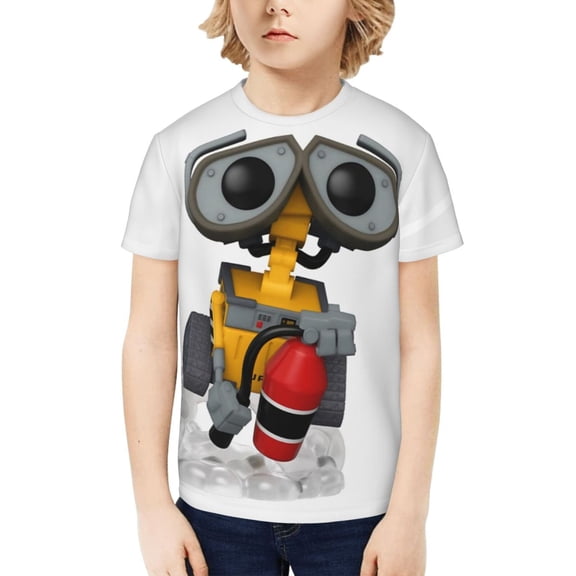 Wall-E T-Shirt for Boys Girls Youth, 3D Printed Graphic T-Shirts Short Sleeve Summer Casual Tee Shirts for Kids
