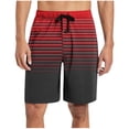 thumbnail image 3 of Bovxnpu Men's Pajama Bottoms Loungewear Sleep Shorts, Men's Striped Loungewear Shorts With Drawstring Elastic Waist For Sleep Gym Home Shorts, 3 of 7