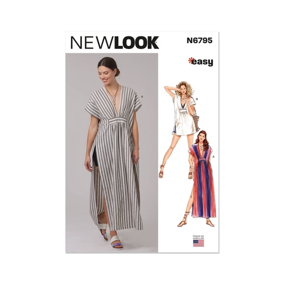 New Look Sewing Pattern 6795 - Misses' Caftan in Two Lengths, Size: A (S-XXL)