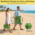 thumbnail image 5 of Ktaxon 17in Backpack Beach Chair, 7-Position Protable  Beach Chair, Light-Weight Foldable Camping Chair with Back Storage Bag & Shoulder Strap for Beach Poolside (Green Palm Trees), 5 of 9