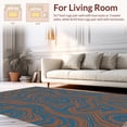 thumbnail image 2 of ODIKA 4'x6' Machine Washable Non-Slip Area Rug, Rustic Riverbed with Interlocking Motifs and Earthy Accents High Traffic Rug, Blue, 308774, 2 of 7