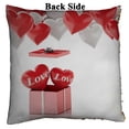 thumbnail image 2 of PKQWTM Red Heart Gift Box Heart Balloons Valentines Day Reversible Mermaid Cushion Cover Home Decor Sequin Pillow Case Size 18x18 inches, 2 of 2