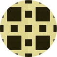 thumbnail image 1 of Ahgly Company Tapis Rond Lavable en Machine Intérieur Transitionnel Marron Chocolat, 4 Pieds Rond, 1 of 7